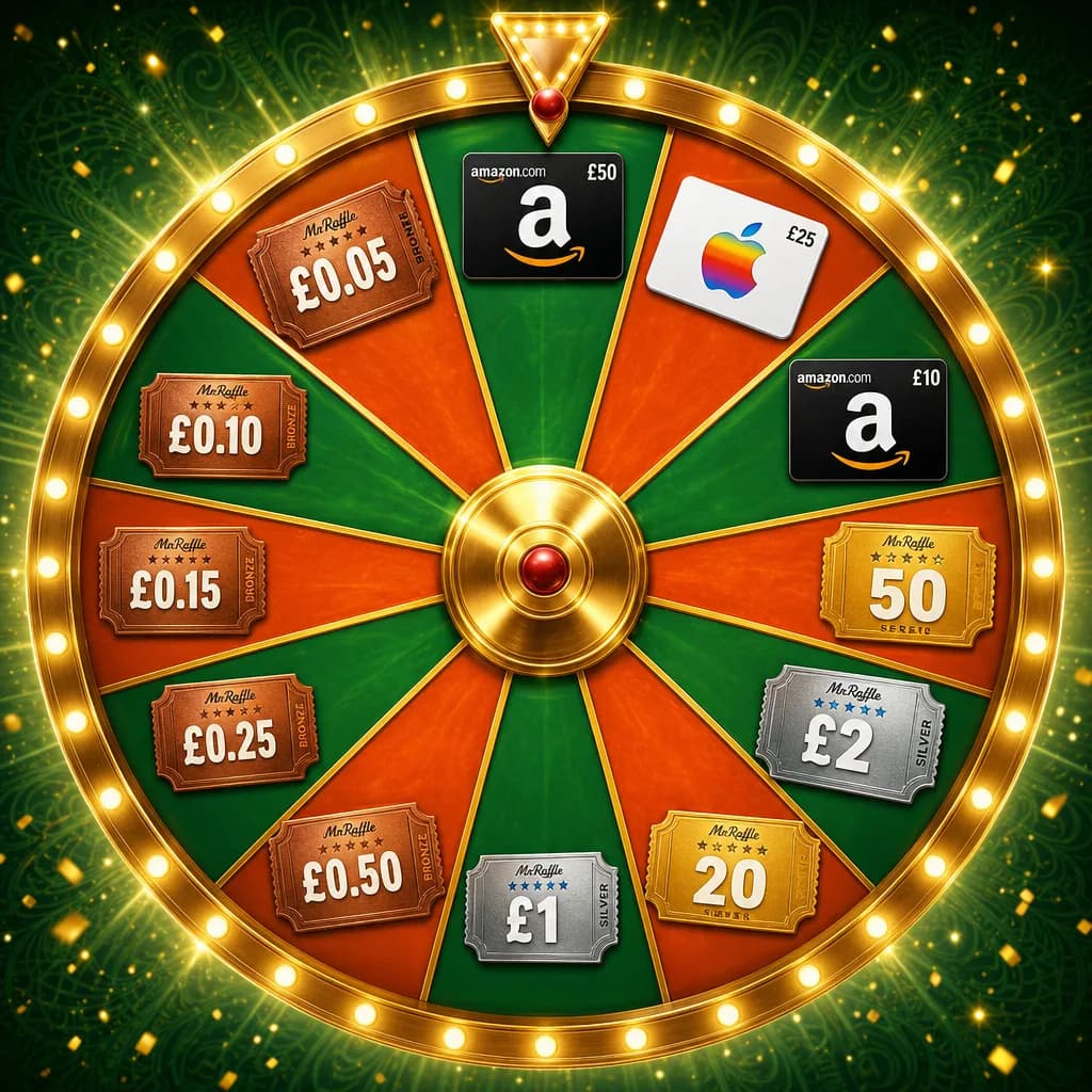 Lucky Wheel Jackpot — 12 Prizes from 50p per Spin